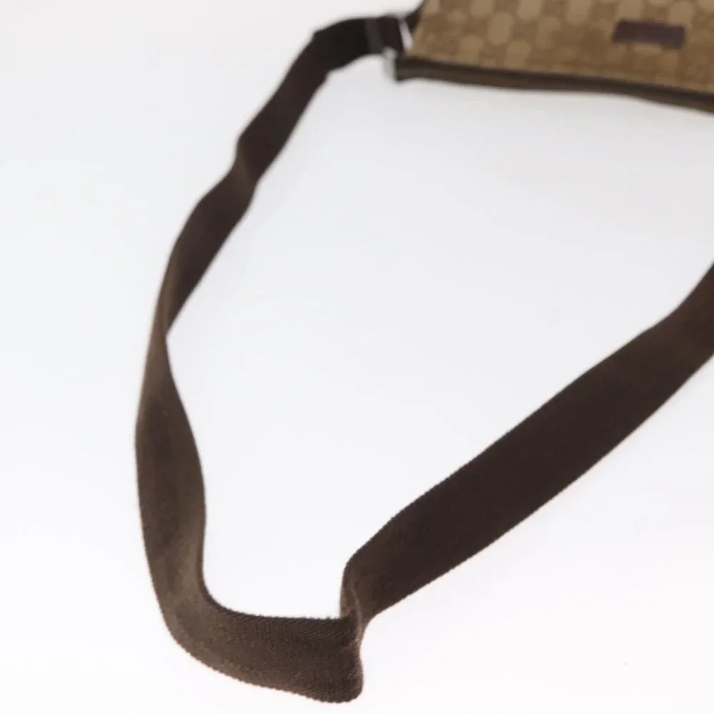 Authentic GUCCI GG Canvas Shoulder Bag Beige Silver 114273 - Picture 15 of 16